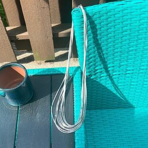 Beautiful Light Gray & Silver LOFT necklace